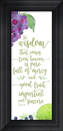 Framed Fruit of the Spirit vertical IV-Wisdom Print