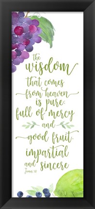 Framed Fruit of the Spirit vertical IV-Wisdom Print