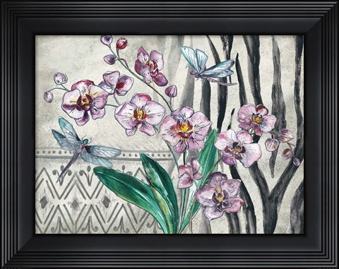 Framed Boho Orchid landscape Print