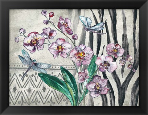 Framed Boho Orchid landscape Print