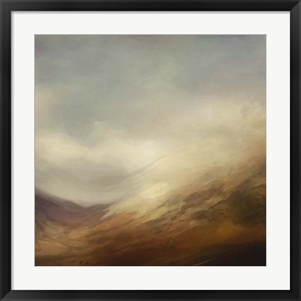 Framed Sun on Fields Print