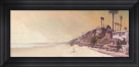 Framed Girl on the Beach Print