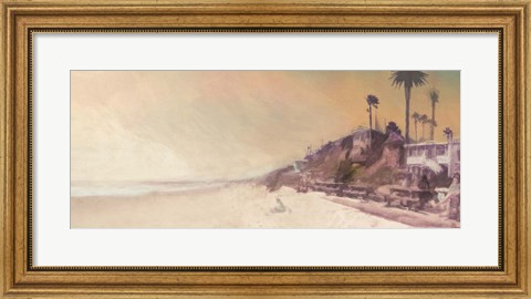 Framed Girl on the Beach Print