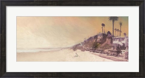 Framed Girl on the Beach Print
