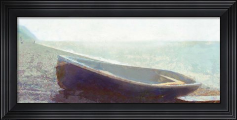 Framed Blue Boat Print