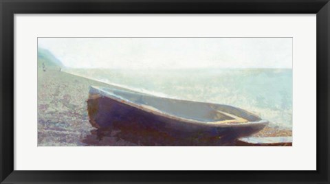 Framed Blue Boat Print