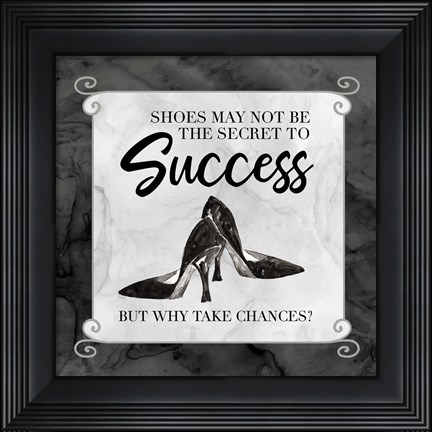Framed Fashion Humor I-Why Take Chances Print