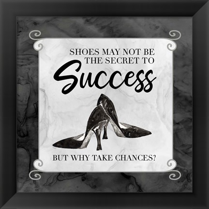 Framed Fashion Humor I-Why Take Chances Print