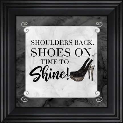 Framed Fashion Humor III-Shoulders Back Print