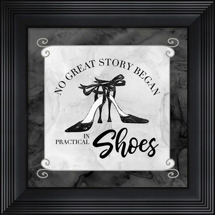 Framed Fashion Humor IV-No Great Story Print