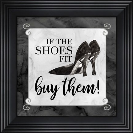 Framed Fashion Humor V-Shoes Fit Print