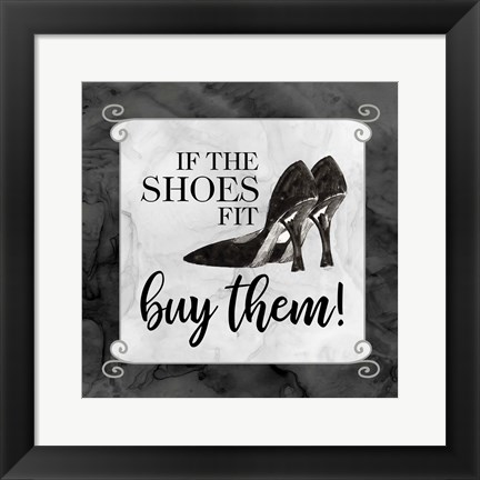 Framed Fashion Humor V-Shoes Fit Print