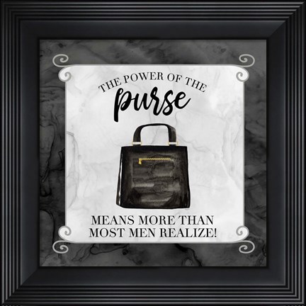 Framed Fashion Humor VI-Power of the Purse Print