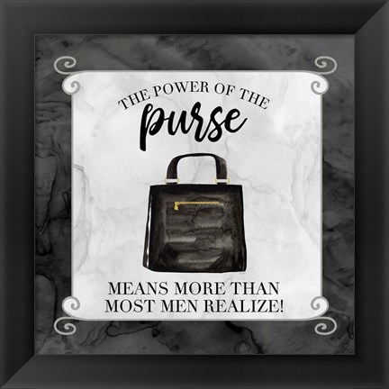 Framed Fashion Humor VI-Power of the Purse Print