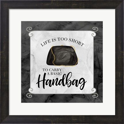 Framed Fashion Humor X-Basic Handbag Print