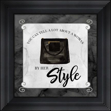 Framed Fashion Humor XII-By Her Style Print
