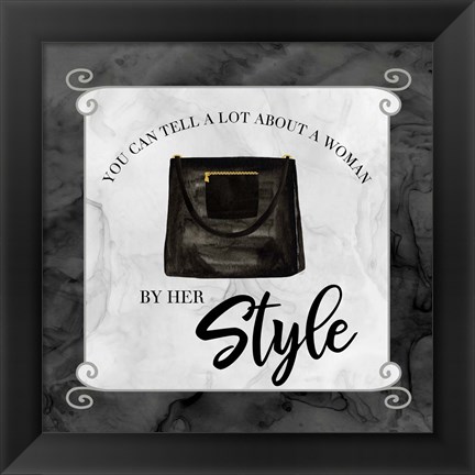 Framed Fashion Humor XII-By Her Style Print