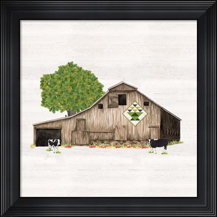 Framed Spring &amp; Summer Barn Quilt I Print