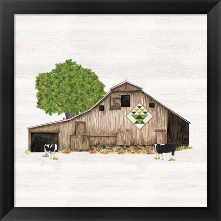 Framed Spring &amp; Summer Barn Quilt I Print