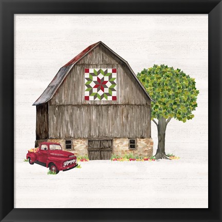 Framed Spring &amp; Summer Barn Quilt II Print