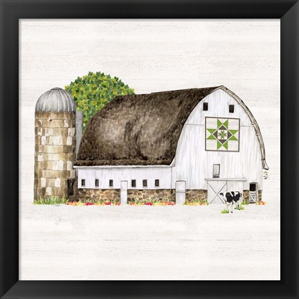 Framed Spring &amp; Summer Barn Quilt IV Print