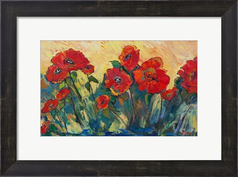 Framed Flamboyant Poppies Print