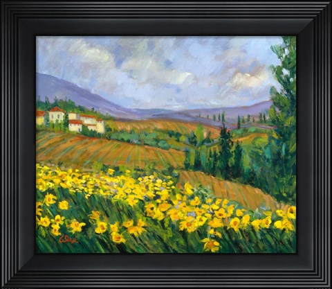 Framed Field of Yellow Print