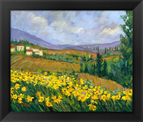 Framed Field of Yellow Print