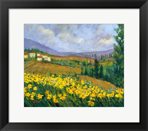 Framed Field of Yellow Print