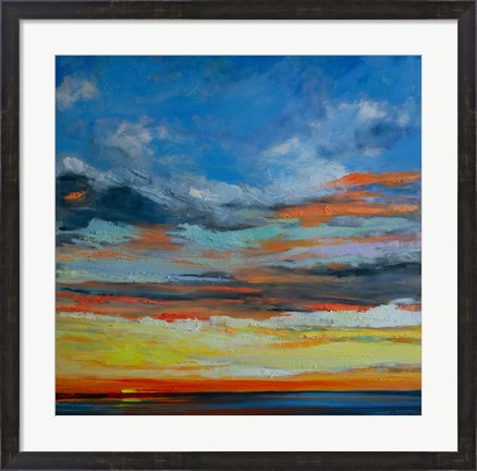 Framed Hermosa Beach Sunset Print