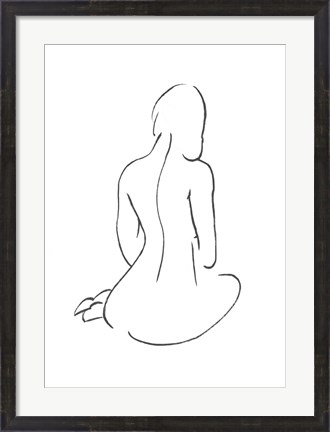 Framed Line Art Figure I Print