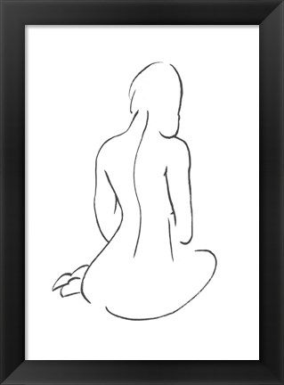 Framed Line Art Figure I Print