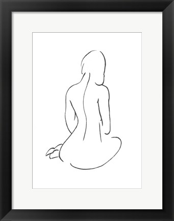 Framed Line Art Figure I Print