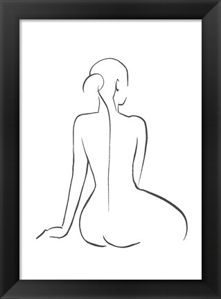 Framed Line Art Figure II Print