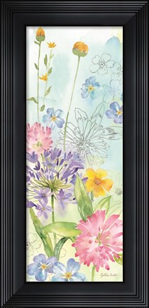 Framed Wildflower Mix Vertical I Print