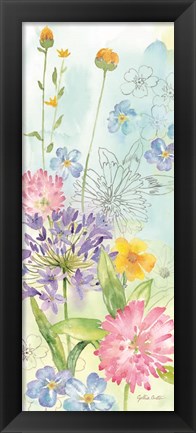 Framed Wildflower Mix Vertical I Print