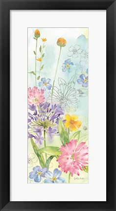 Framed Wildflower Mix Vertical I Print