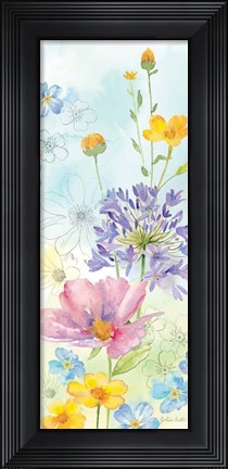 Framed Wildflower Mix Vertical II Print