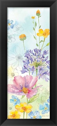 Framed Wildflower Mix Vertical II Print