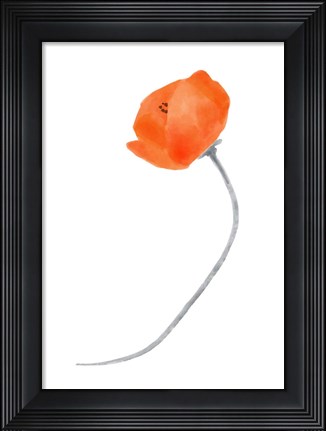 Framed Solo Poppy Red III Print