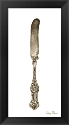 Framed Vintage Tableware II-Knife Print