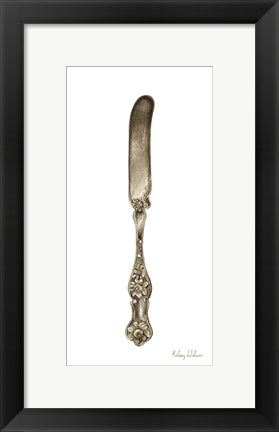 Framed Vintage Tableware II-Knife Print
