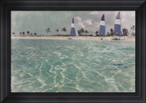 Framed Beach Scene II Print