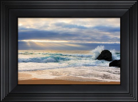 Framed Beach at Big Sur Print