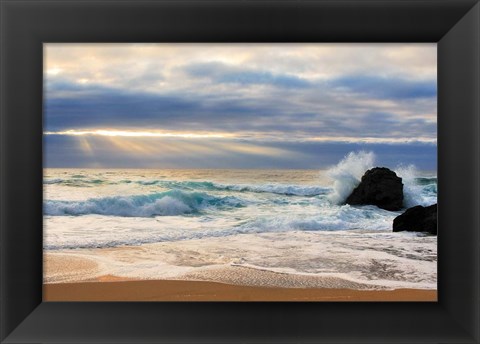 Framed Beach at Big Sur Print