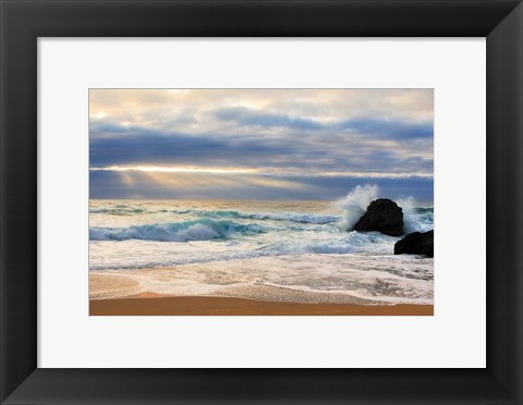 Framed Beach at Big Sur Print