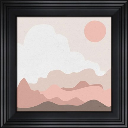 Framed Mountainous I Pink Print