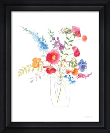 Framed Semi Abstract Floral II Print