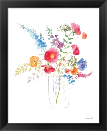 Framed Semi Abstract Floral II Print