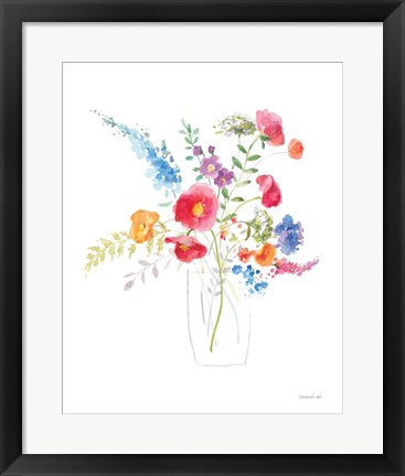 Framed Semi Abstract Floral II Print